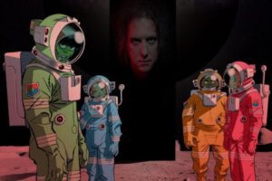 Gorillaz y Ribert Smith the cure vitrina rock